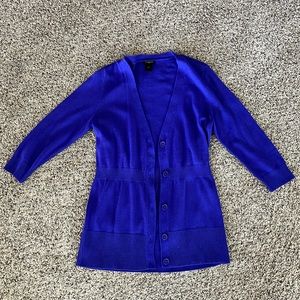 Button down cardigan Ann Taylor sweater Size Small purple